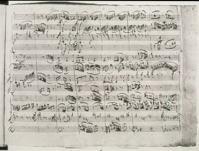 Trio in G-Dur für Violine, Cembalo und Violoncello (K 496) 1786 (11. Seite) von Wolfgang Amadeus Mozart